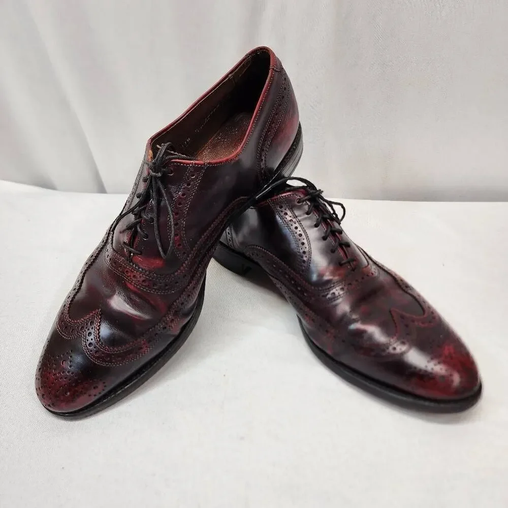 Allen Edmonds Mcallister Wingtip Oxfords  Dress Shoes Oxblood Men's 11.5